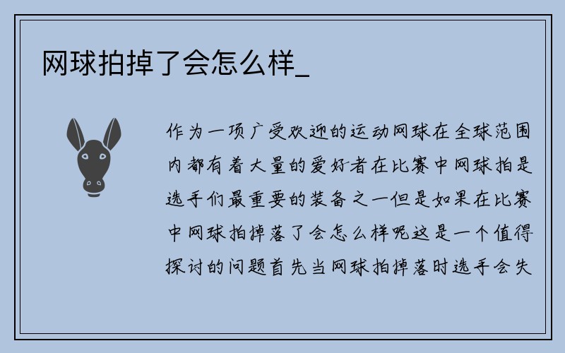 网球拍掉了会怎么样_